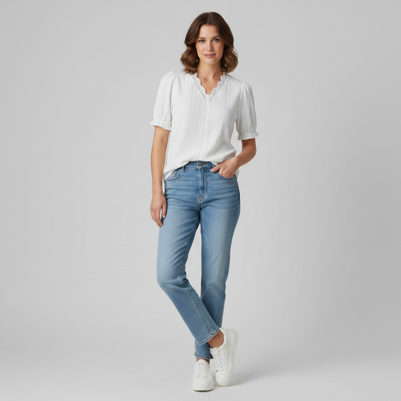 Camicetta Elegante Azzurra Donna | Camicette Estive Fashion