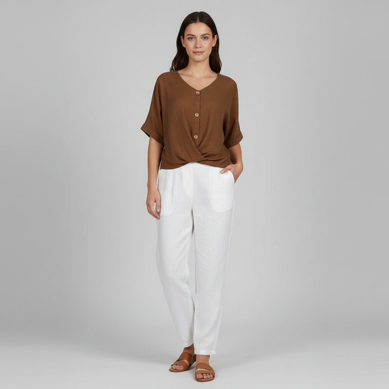 Camicetta Elegante Donna Scollo a V | Camicie Donna Fashion