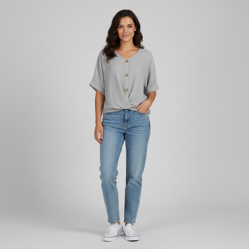 Camicetta Elegante Donna Scollo a V | Camicie Donna Fashion
