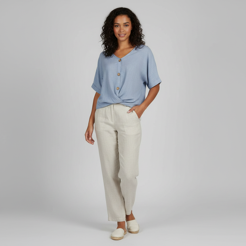 Camicetta Elegante Donna Scollo a V | Camicie Donna Fashion