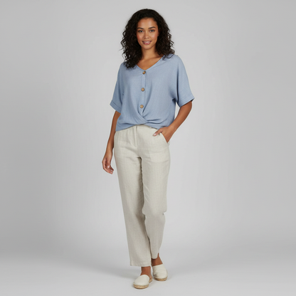 Camicetta Elegante Donna Scollo a V | Camicie Donna Fashion