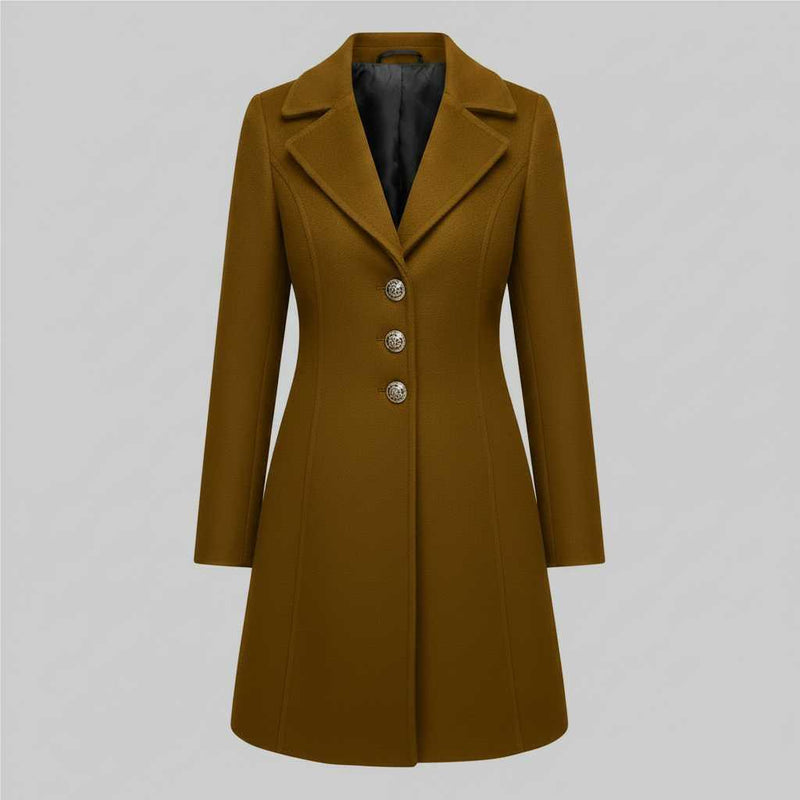 Cappotto Elegante Nero Donna | Cappotto in Misto Lana