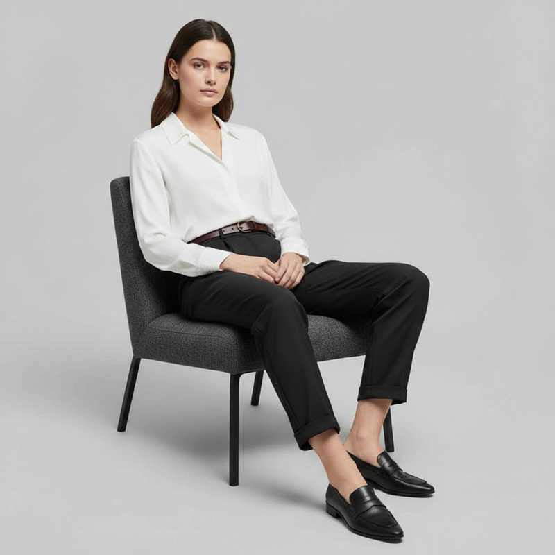 Pantaloni Aderenti Donna Eleganti A Vita Alta | Pantaloni da Ufficio