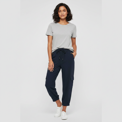 Pantaloni Donna Jana | Casual con Polsini e Tasche