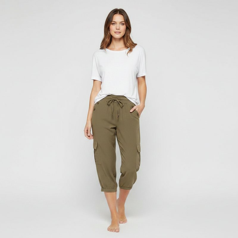 Pantaloni Donna Jana | Casual con Polsini e Tasche