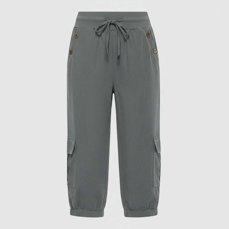 Pantaloni Donna Jana | Casual con Polsini e Tasche