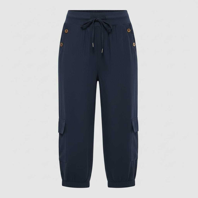 Pantaloni Donna Jana | Casual con Polsini e Tasche
