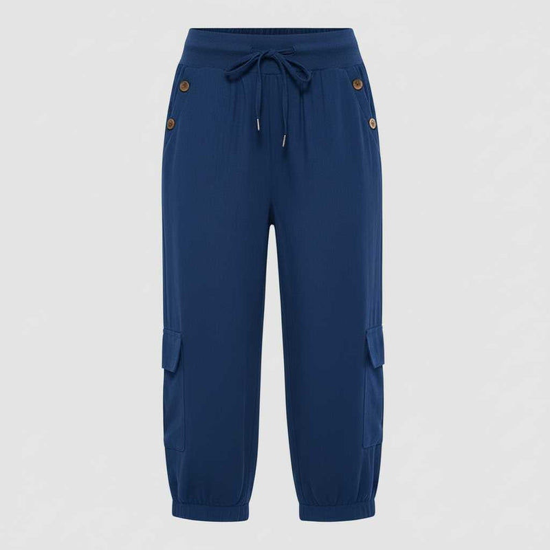 Pantaloni Donna Jana | Casual con Polsini e Tasche